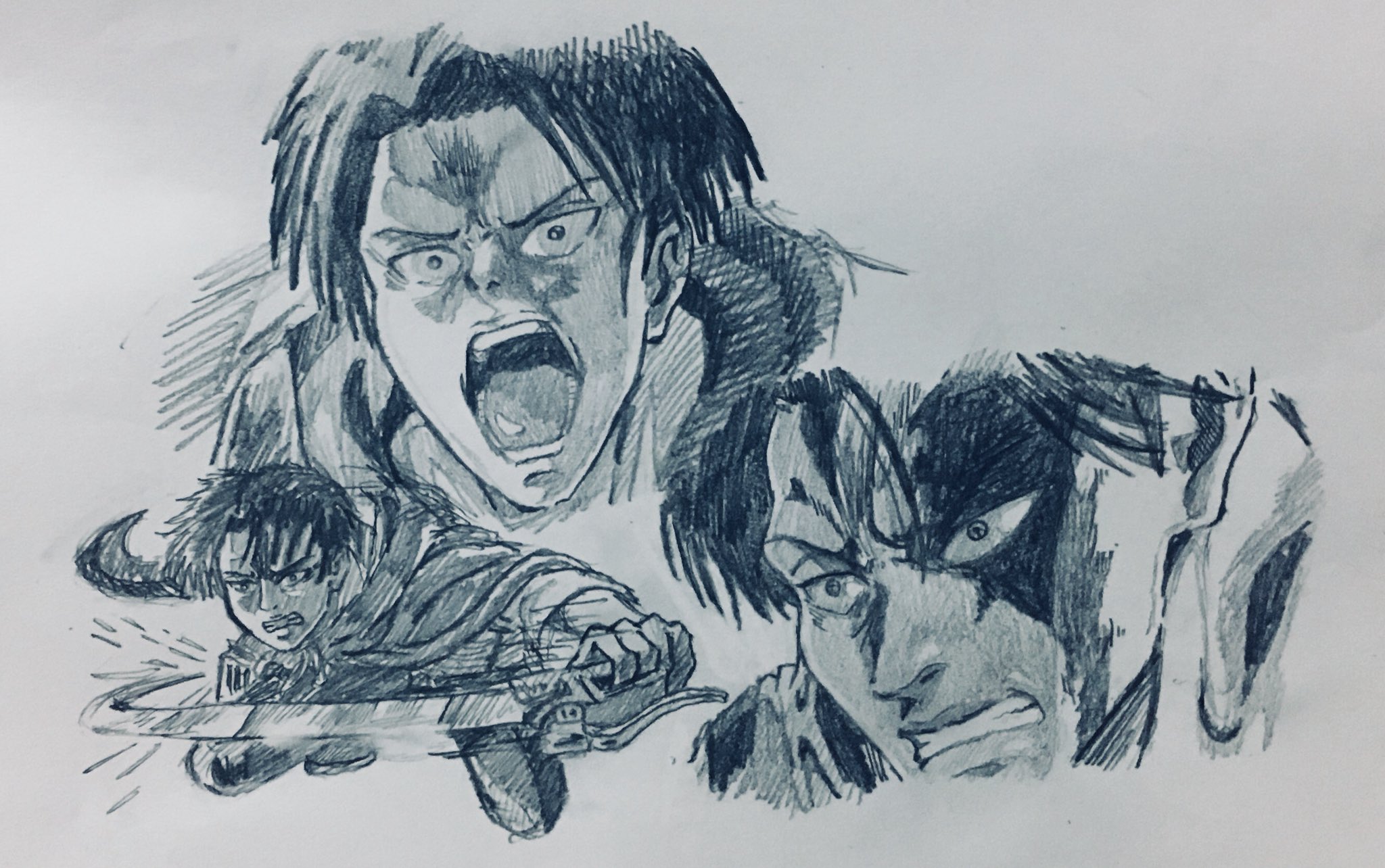 こっ子 Twitterissa 進撃の巨人3期pvから リヴァイ兵長抜粋して模写しました 7月が楽しみ 絵描きさんと繋がりたい アナログ絵 模写 進撃の巨人 リヴァイ兵長 イラスト Illustrations T Co Dgohhmuvtq Twitter