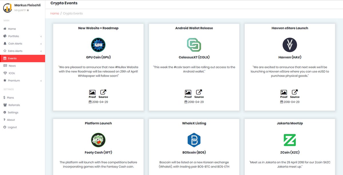 CoinTrendz's tweet photo. 🚀🚀 COINTRENDZ 2.0 OFFICIAL RELEASE 🚀🚀

CoinTrendz Dashboard has officially been released today. 

Custom Coin Alerts, Advanced Alerts, Pump Alerts, Coin List Alerts, Crypto Portfolio Manager, Crypto News, Events &amp; more!

Signup now: https://t.co/aDjTo4y5Kb

$btc $crypto #btc https://t.co/EVQvBccGek