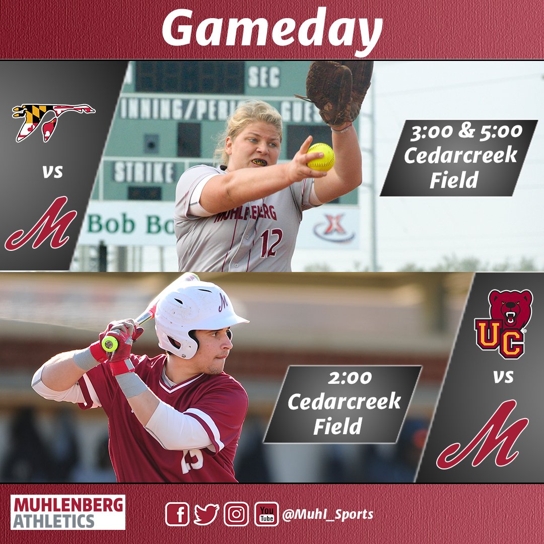 Muhlenberg softball (@muhl_sball) on Twitter photo Gameday! Muhlenberg baseball faces Ursinus with a chance to finish in third place in the Centennial Conference standings! Also, softball hosts Washington College in its season finale. Go Mules!! #CentConf #d3baseball #d3softball <a href="/mulesoftball/">Muhlenberg Softball</a> Gameday! Muhlenberg baseball faces Ursinus with a chance to finish in third place in the Centennial Conference standings! Also, softball hosts Washington College in its season finale. Go Mules!! #CentConf #d3baseball #d3softball <a href="/mulesoftball/">Muhlenberg Softball</a>