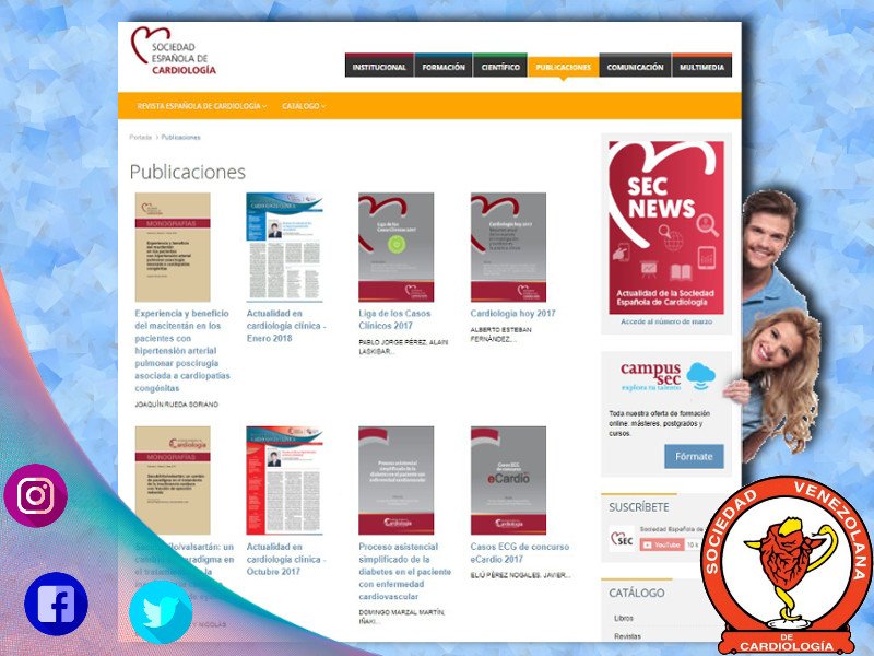 CardiologiaSVC's tweet photo. #SVCInforma sobre las últimas #publicaciones de la #bibliotecaSEC, descárgalas en #formatoPDF en la página Web de la #SEC >> https://t.co/EIOwkMmOFH #SVC https://t.co/xoNIIhSBVg