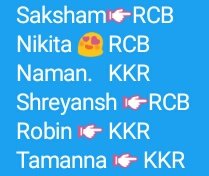 Akshay_Brigade's tweet photo. #IPLPREDICTIONGAME
#IPL2018 RCB ๐ KKR https://t.co/d3JZVWeiKc