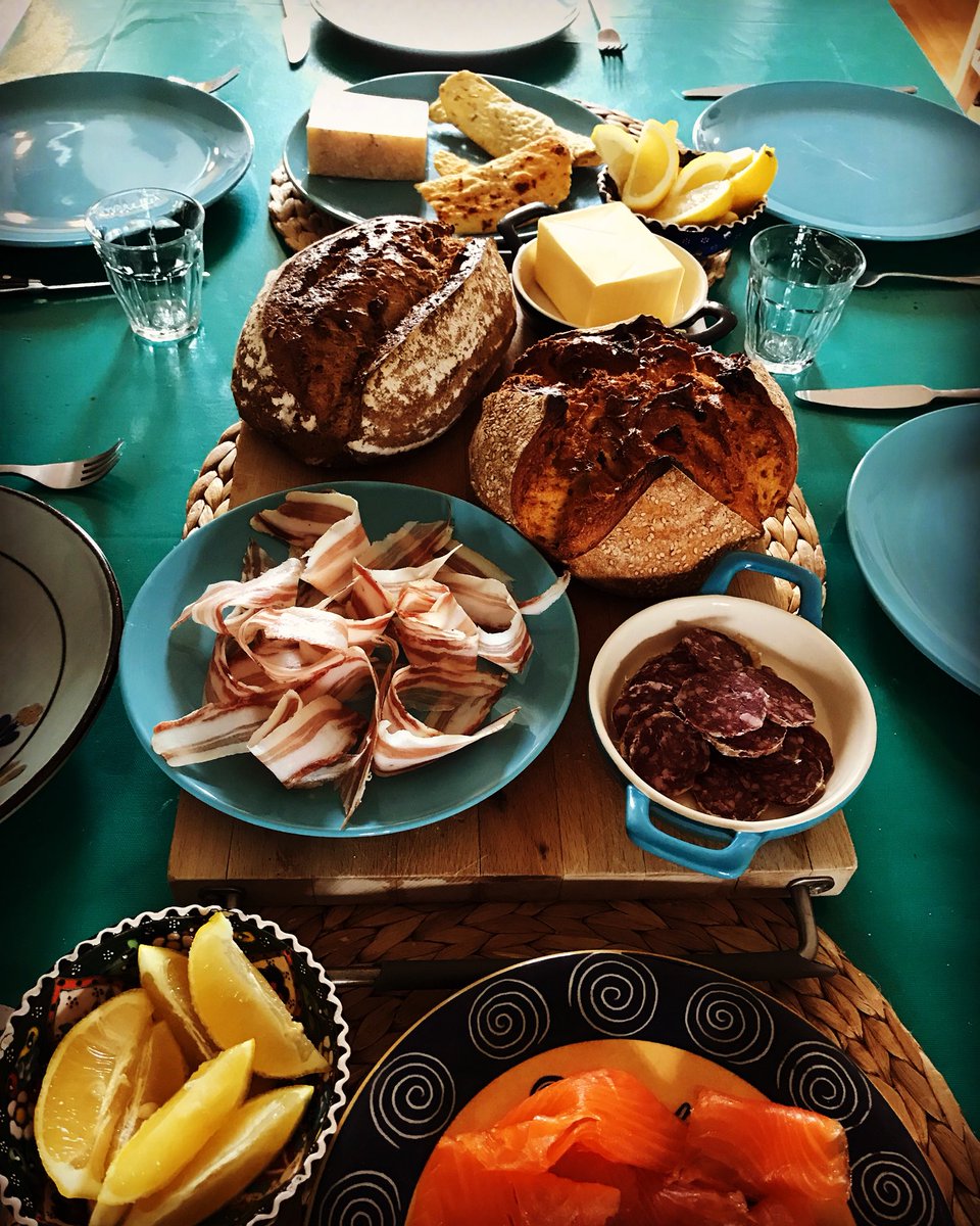 EastCoastCured's tweet photo. Perfect Sunday brunch spread! The added bonus of working with lots of lovely local producers at the shop. Thanks for the samples @riddle_me_rye and @lcartisan! Delicious! #sunday #brunch #shoplocal #eatlocal #eastcoastcured #lcartisan #tobermoryfishco #barwheys #riddlemerye https://t.co/ncbompnIuT