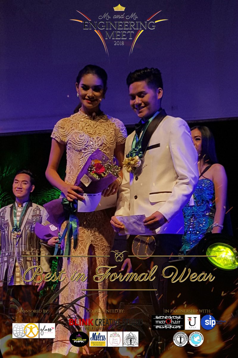mrmsengmeet2018's tweet photo. Best in Formal Wear
Mr. @UPESG 
Ms. @uplbieso 
#MrAndMsEngMeet2018 
#EngMeet2018 https://t.co/vd4iRI39uk