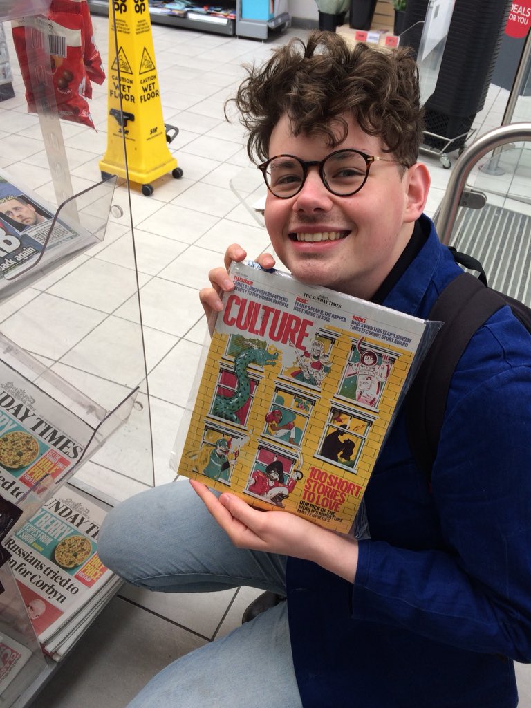 RobbieCathro's tweet photo. So fun seeing my @thesundaytimes @ST_Culture cover out and about! Here’s a glamorous photo of me on the floor in a Co-Op https://t.co/10iKQxEU4r
