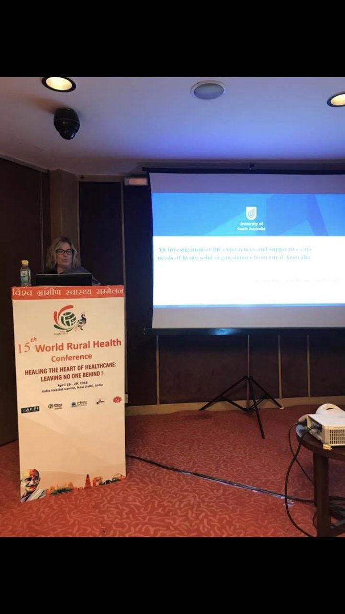 Congratulations <a href="/AlisonSBarrett/">Alison Barrett</a> on the award for your great oral presentation on rural living donors at #WRHC18. We are so proud and delighted for you. Well done! 🏆🇮🇳 @iolver <a href="/herd_hope/">Herd of Hope</a> <a href="/unisaresearch/">UniSA Research</a>