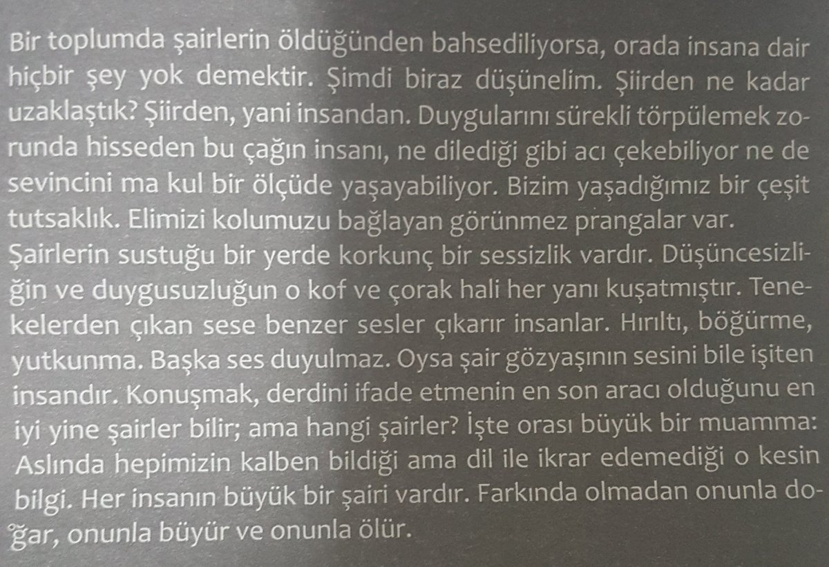 sakinurr_'s tweet photo. Bir yolda yürümektir şiir, uzunca bir yolda. Hepimizin uzun bir yürüyüşe ihtiyacı var. Düşünmeye, bu gidişin bizi nereye götürdüğünü düşünmeye ihtiyacımız var. https://t.co/6qnHQbbZEJ