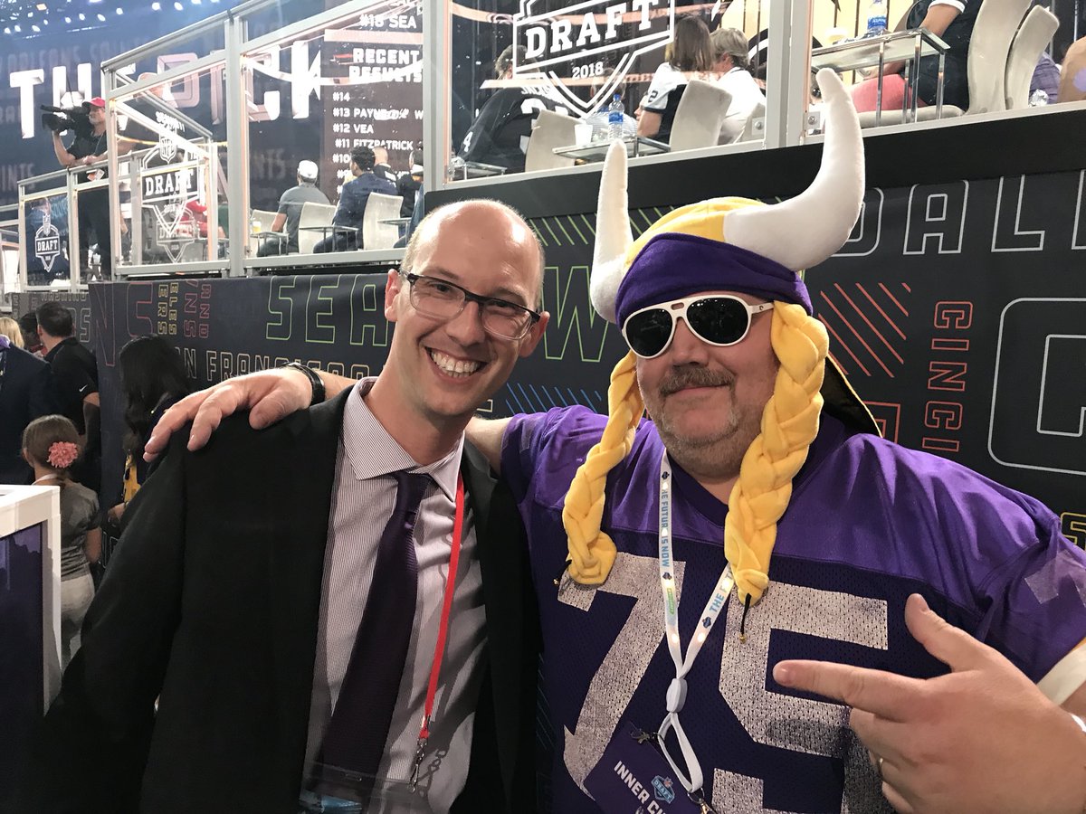 openwidefishing's tweet photo. @keithjmillard75 @Vikings @DanielCarlson38 @keithjmillard75 loved wearing my authentic Millard #75 Jersey at the draft! SKOL! https://t.co/ow8xx7X3gs