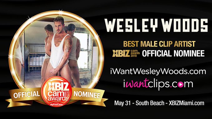 Cast your vote for @TheWesleyWoods in this year's #XBizCamAwards! https://t.co/Ww7r7FChIa #iWantGay #iWantClips