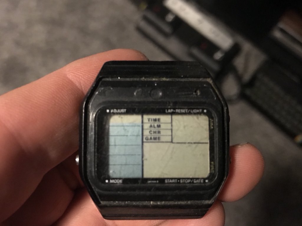ashcameraman's tweet photo. @gamesyouloved Yup, Casio Battleship. Still got it, although the light is stuck on so battery never lasts more than a week 😐 https://t.co/CkqS4wVgej