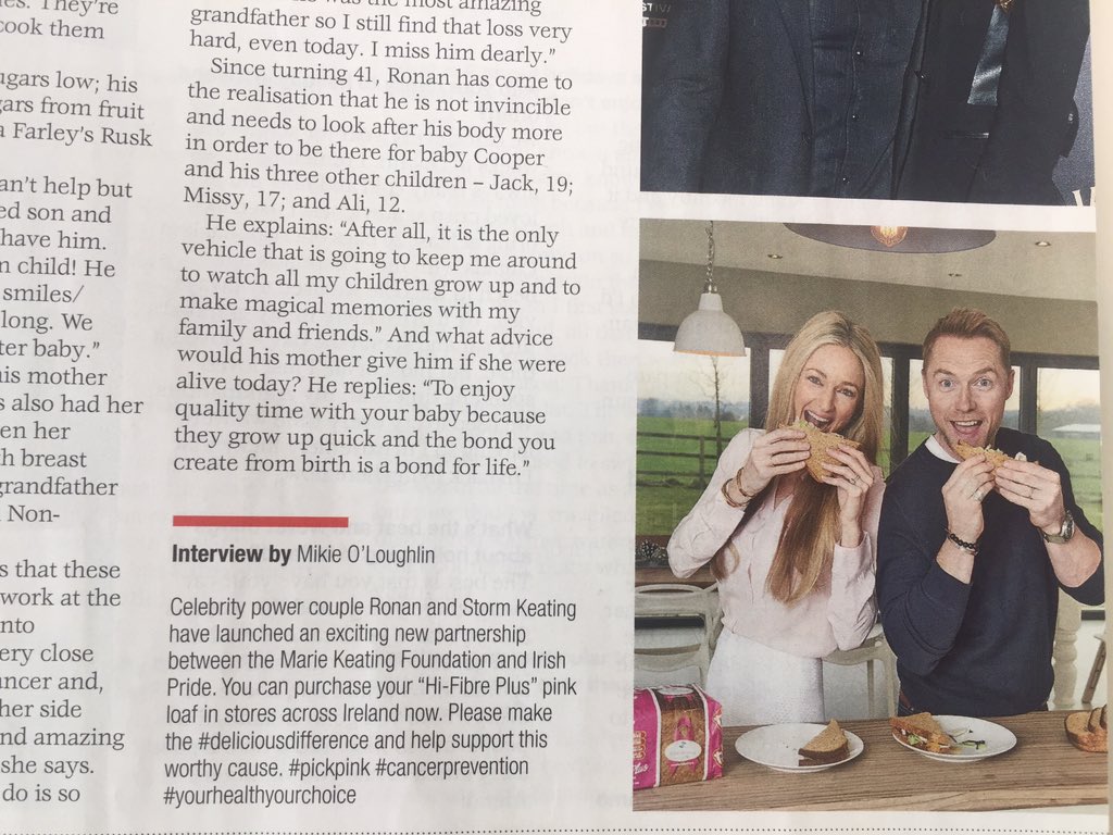 Mikie_Ol's tweet photo. Lovely feature with @Storm_Keating and @ronanofficial about @MarieKeating for @RSVPMagazine! Such important an issue and great innovative project @irishpridebread https://t.co/rf89d3Gmrf