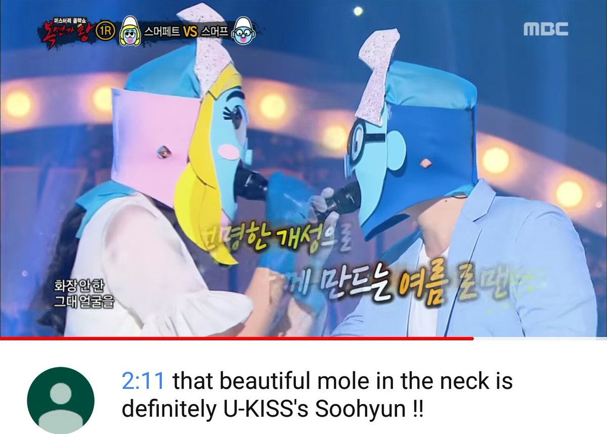 ImaneImaneI's tweet photo. - Both Soohyun & Jun went on #MaskedKing
- Both have a mole on the neck < + mole appearing on screen at 2mn 11 >
- Both have that easily recognizable hand gestures
- Both won the 1st round
#UKISS #UNB 👑 https://t.co/Bl95bk6tns