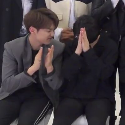 Soonyoung : *babe pls look at me* *babe pls i'm cute* *scrunching nose* *babe pls!!*Hoonie : *hold his breath* *we're filming, calm down jihoon* * i can do this* *2 minutes till we finished this goddamn greeting video* *wuuuuftt inner peace*