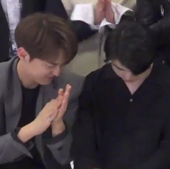 Soonyoung : *babe pls look at me* *babe pls i'm cute* *scrunching nose* *babe pls!!*Hoonie : *hold his breath* *we're filming, calm down jihoon* * i can do this* *2 minutes till we finished this goddamn greeting video* *wuuuuftt inner peace*