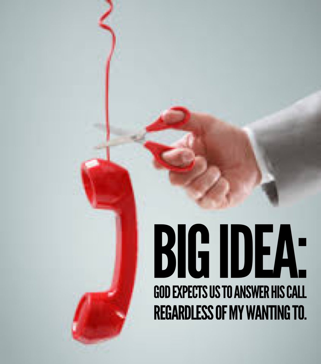 iamtabernacle's tweet photo. BIG IDEA || God expects us to answer His call regardless of my wanting to. https://t.co/fnlPcuD9y1