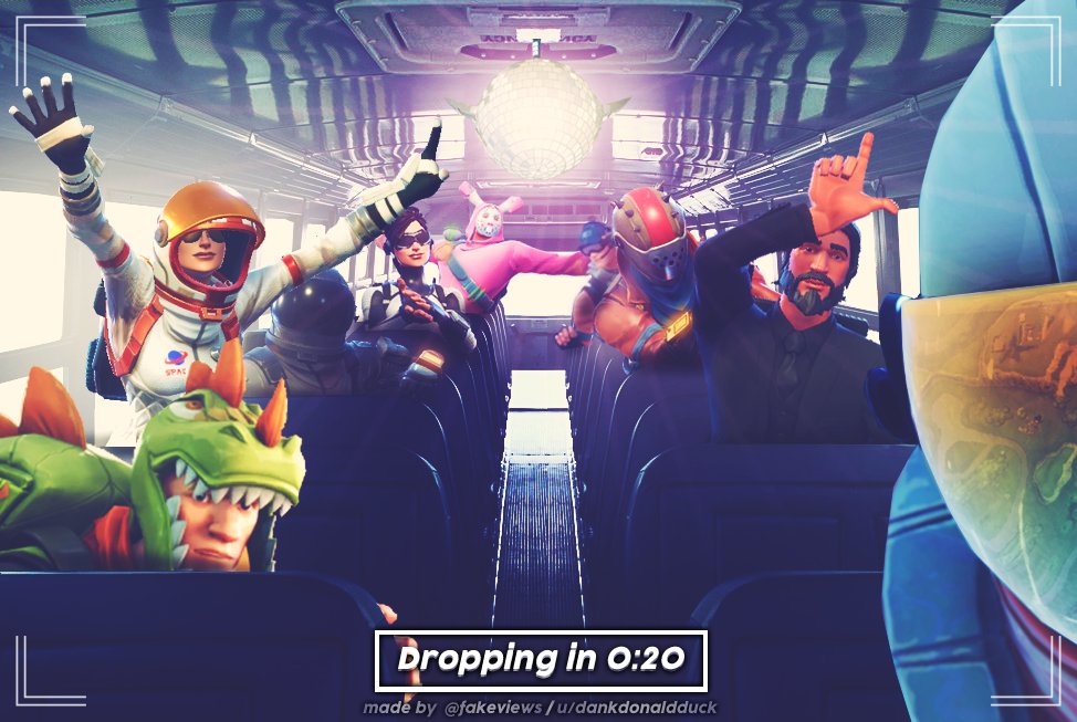 fakeviewsss's tweet photo. Inside the Battle Bus: Dropping in 00:20 | @FortniteGame https://t.co/uEFdvAqwbt