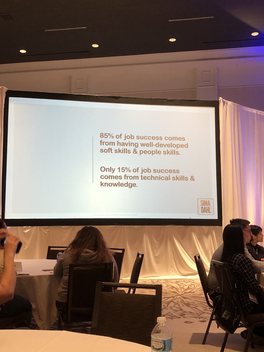 stewmeister's tweet photo. 85% of job success comes from well-developed people skills @simasays #AMASummit https://t.co/4ccpi6ssQf