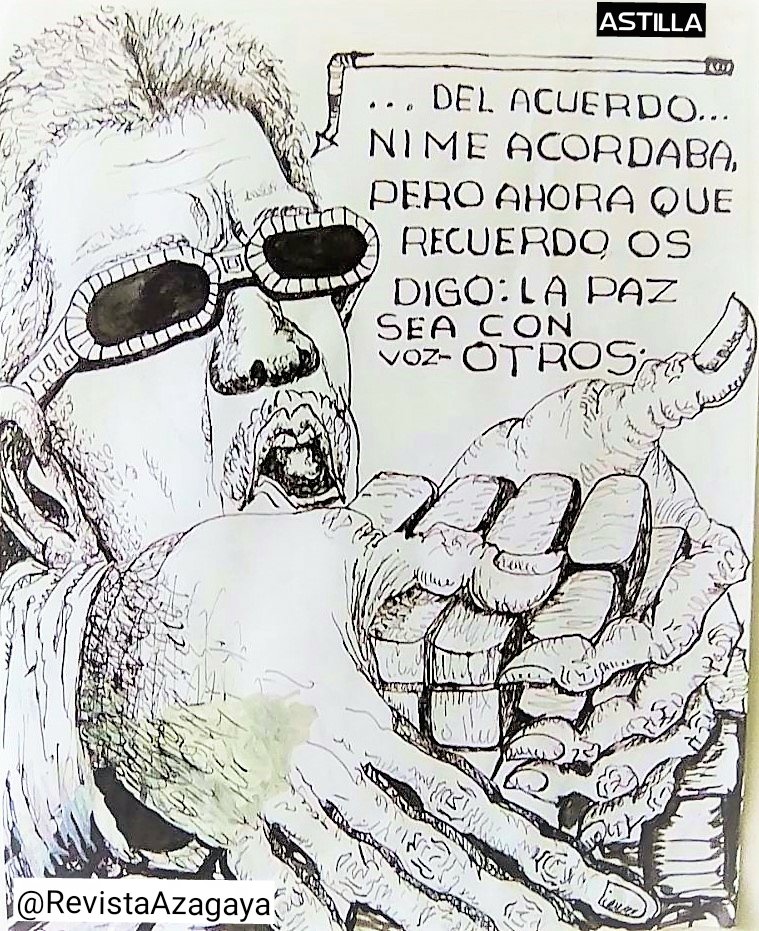mariojpachecog's tweet photo. #RavistaAzagaya #Caricatura "Del acuerdo ni me acordaba" por #Astilla. Síguenos en Twitter e Intagram como @RevistaAzagaya 

#FelizDomingo
#Santrich https://t.co/6cS0mb9Ftz