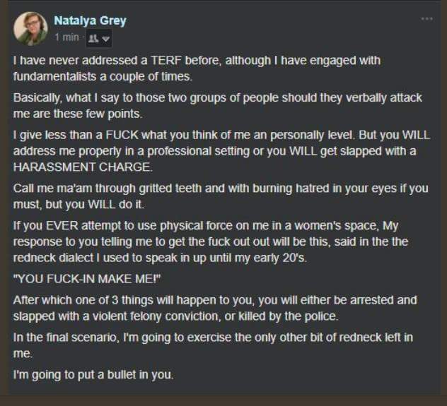 jessy_johansen's tweet photo. Does this sound like a woman to you?
If it looks like a man, and threatens like a man..... https://t.co/auf8f1gWHq