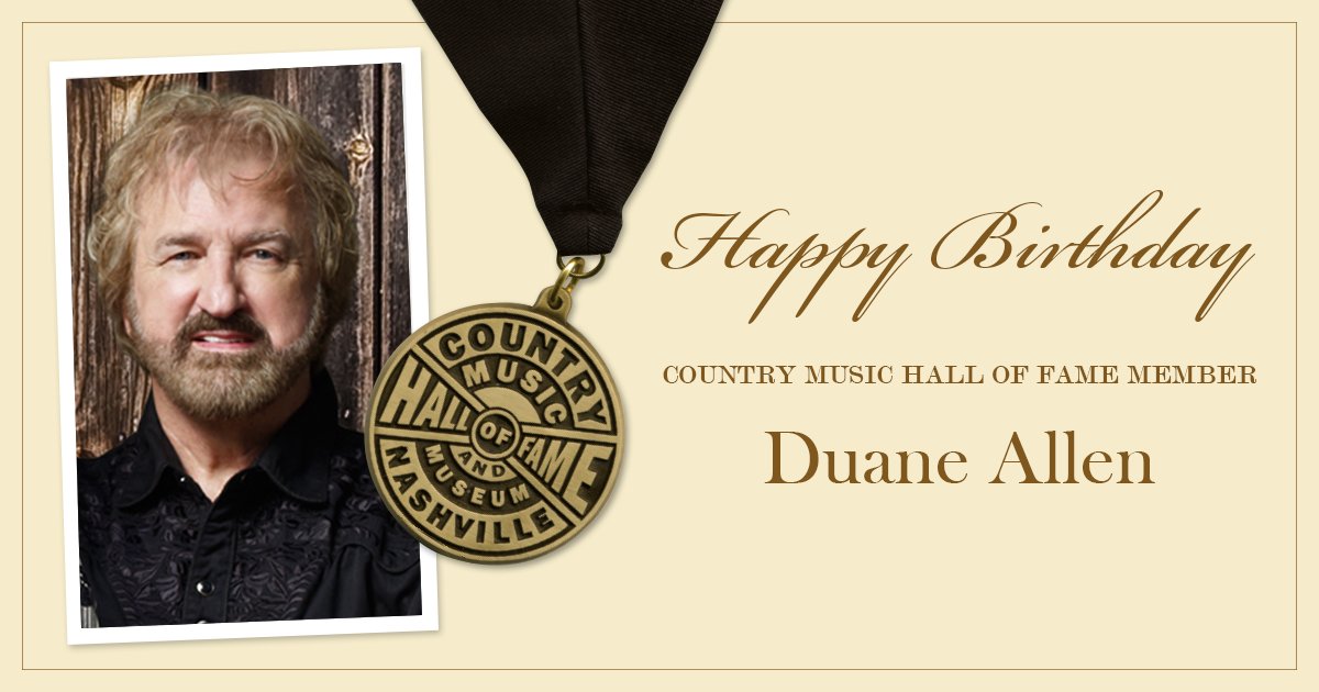 It\s another birthday celebration, we\re wishing a happy birthday to Duane Allen today! 