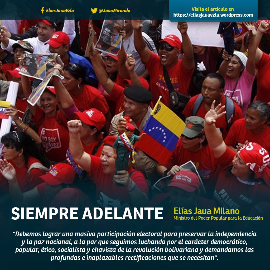 mineducacion_ve's tweet photo. SIEMPRE ADELANTE | @JauaMiranda: Llevamos una semana de campaña electoral en paz, nuestro compañero @NicolasMaduro acumula fuerza popular para enfrentar con mayor precisión los desafíos que la compleja situación que atravesamos nos impone 
(+Leer) https://t.co/NKnzgYgJt7 https://t.co/j4FJ8sWGpK