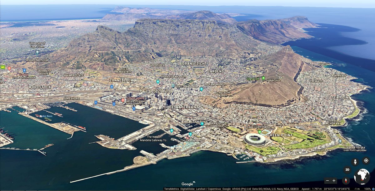 Onosz's tweet photo. different sensors 🛰️ different perspectives 🔍 ... #CapeTown #Kapsztad #SouthAfrica 🇿🇦 #Sentinel-2 [fig.1 @CopernicusEU]  #WorldView-3 [fig.2 @DigitalGlobe] #SkySat [fig.3 @planetlabs] #3dcitymodelling [fig.4 @googleearth] #remotesensing #satellite #GIS  🔁RT! https://t.co/wwDOGfJxMn