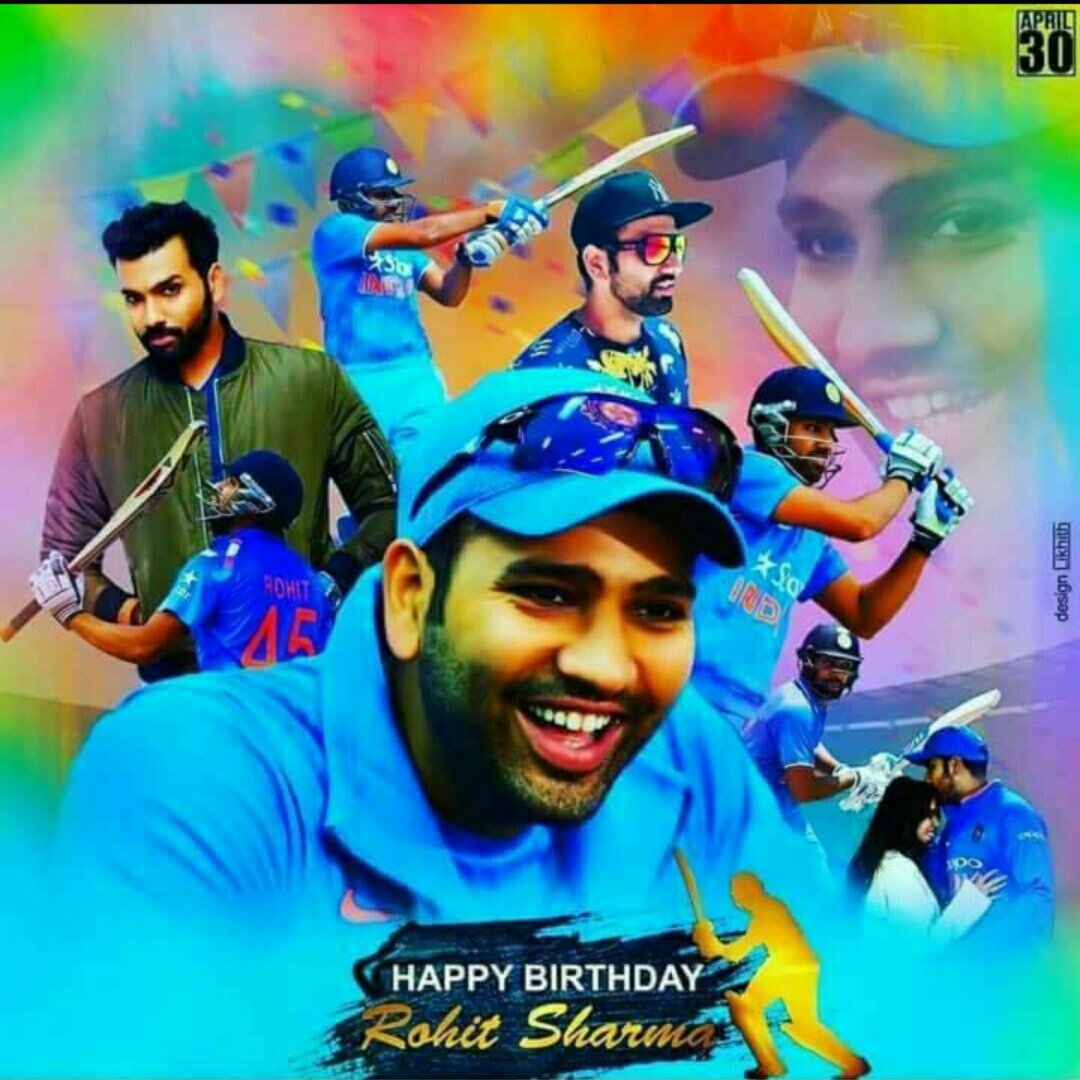 Happy birthday to my lovable hitman rohit sharma love you forever  