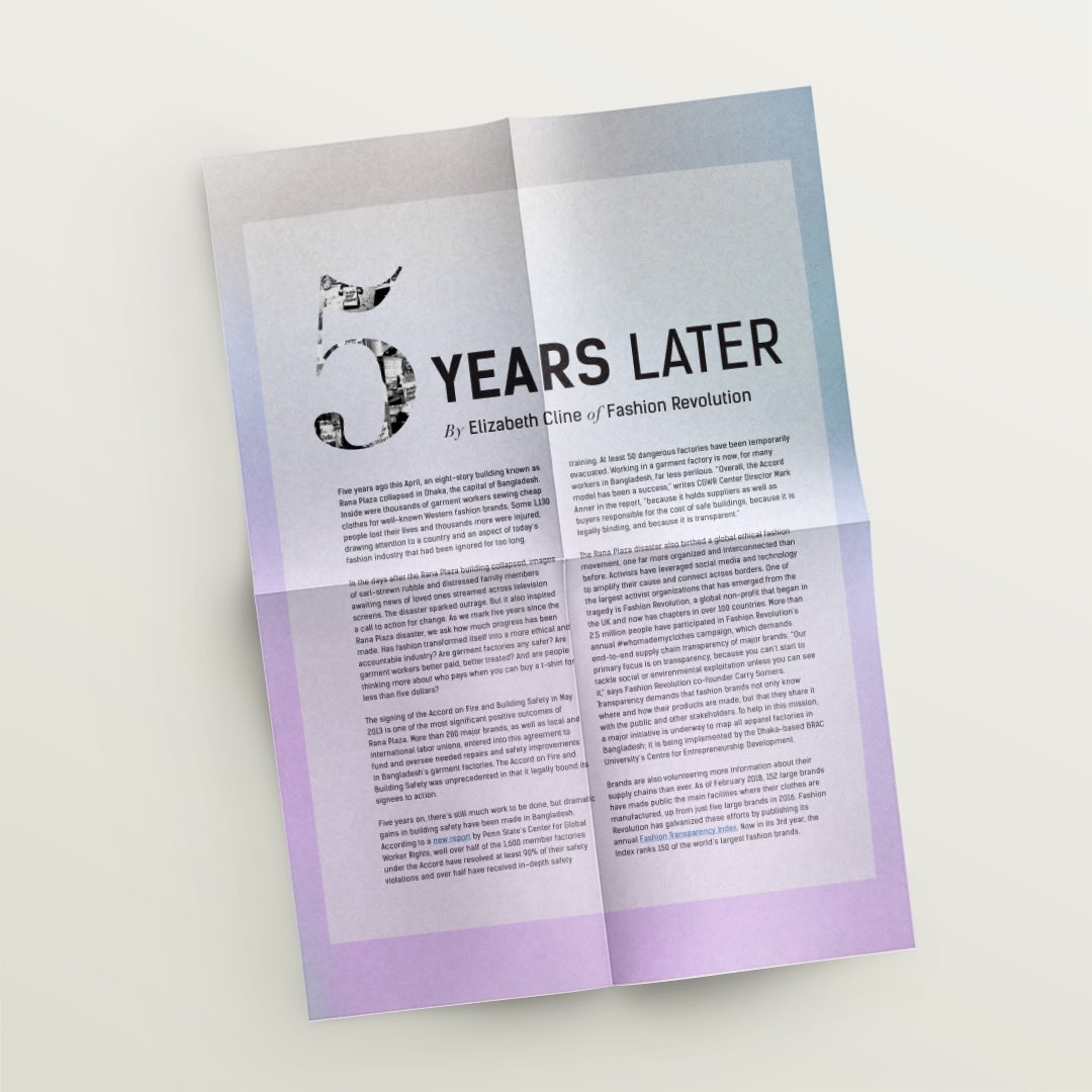 We've partnered w/ <a href="/MoMAlearning/">MoMA Learning</a> for “5 Years Later,” a learning tool to ignite the #fashionrevolution in us all. Read the full story by <a href="/elizabethlcline/">Elizabeth L. Cline</a> here mo.ma/2vWu3lm and enroll in the Fashion as Design online course to learn more at mo.ma/fashionasdesign