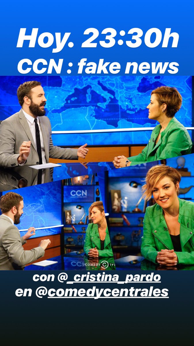 SrCastelo's tweet photo. Programazo! Con una invitada ♥️ @cristina_pardo en @ComedyCentralES #CCNewsES https://t.co/lEfiWE0clr