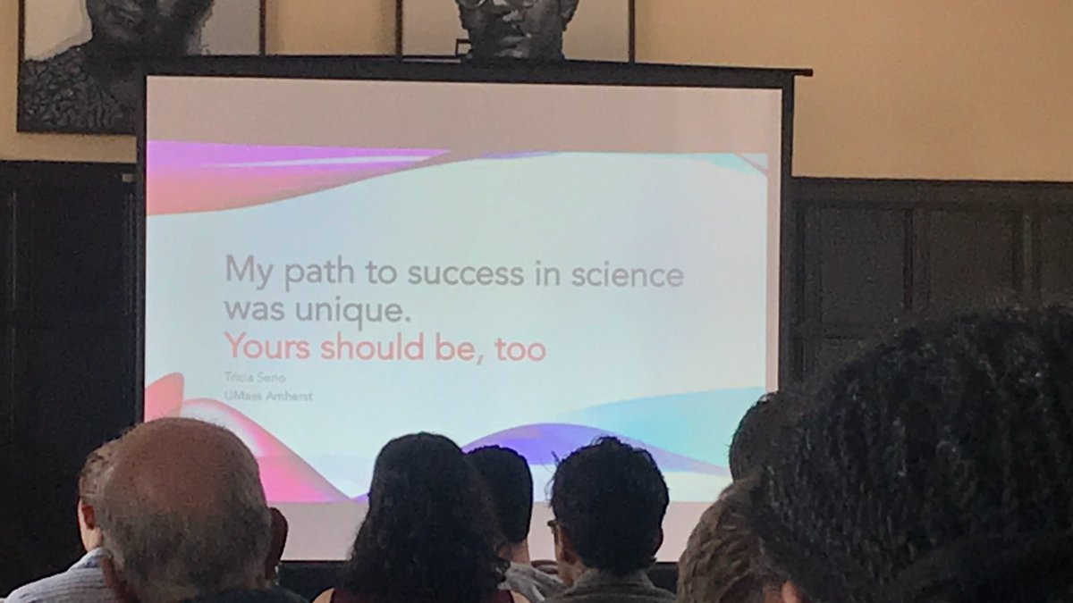 yalediversitea's tweet photo. Now @TriciaSerio from @UMassAmherst for the keynote: “My path to success in science was unique. Yours should be too” https://t.co/SpGoubVOf7