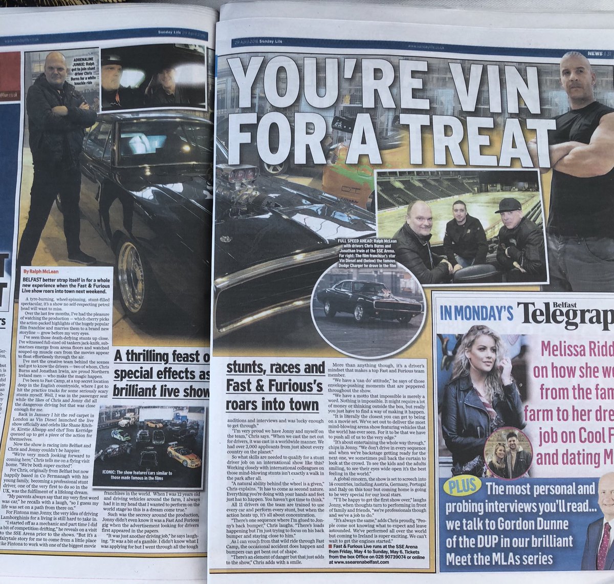 Getting revved up for <a href="/FastLive/">FastandFuriousLive</a> show coming to <a href="/SSEBelfastArena/">The SSE Arena, Belfast</a> this week by going behind the scenes for <a href="/TheSundayLife/">Sunday Life</a> #FastLive #FastAndFuriousLive <a href="/ChrisBurns_/">Chris Burns</a>