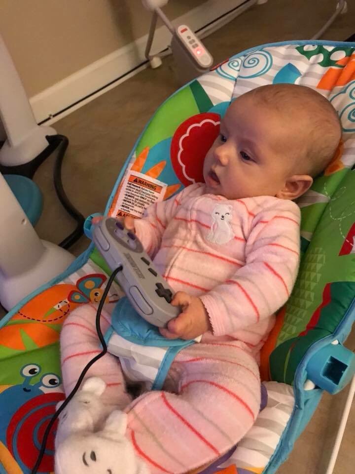 Mike_Haracz's tweet photo. #FakeBabyFacts 

My daughter holds the #SpeedRun record for Zelda: A Link To The Past

@NintendoAmerica #SNESClassic #SNES https://t.co/6fbSfQPSLy
