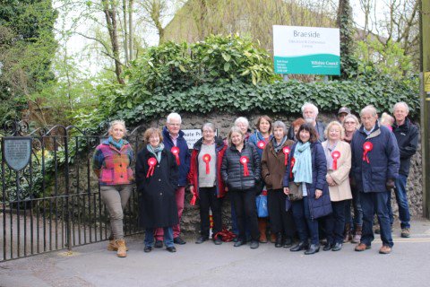 noelwoolrych's tweet photo. @devizeslabour Party members outside Braeside in Devizes protesting at the Tory dominated Wiltshire Council's decision to close both Braeside &amp; Oxenwood youth facilities https://t.co/I7mEnykh2C