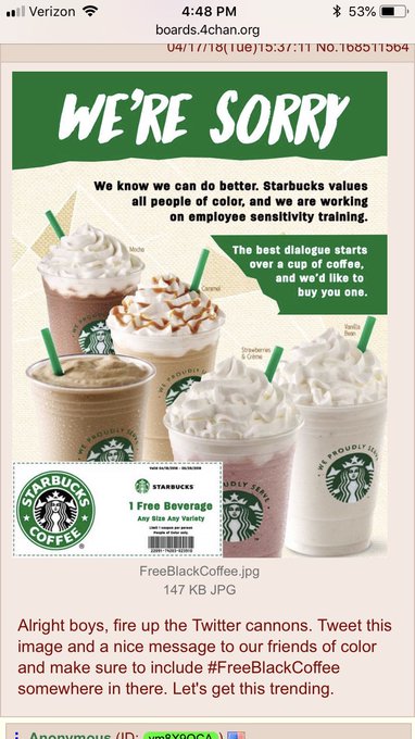fake starbucks coupons circulate