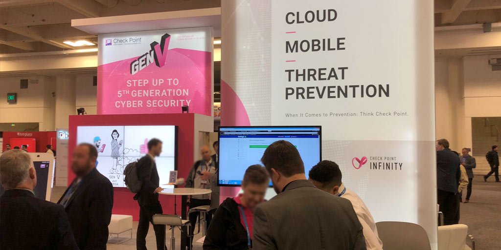 CheckPointSW's tweet photo. Visit #RSAC booth N3656 to ask our #cybersecurity experts about our revolutionary consolidated security architecture that provides the highest level of protection across network, cloud and mobile, all in a subscription-based model. #InfinityTotalProtection https://t.co/BjJ0G7o5Ub https://t.co/0lpPucvAPq