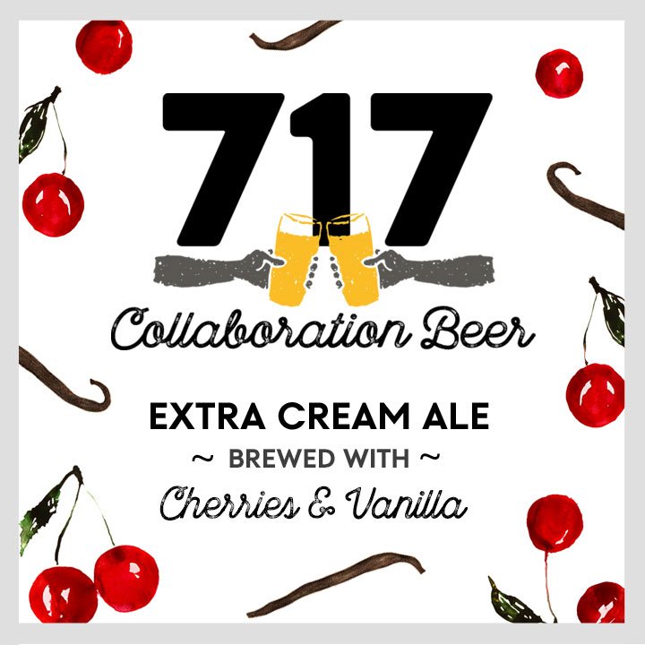 Tröegs Brewing (@troegsbeer) on Twitter photo We teamed up with <a href="/PizzaBoybrewing/">Pizza Boy Brewing Co</a> <a href="/abcbrew/">Appalachian Brewing</a> and <a href="/ZerodayBrewing/">Zeroday Brewing Co.</a> to brew this year’s 717 Collaboration Beer for @hbgbeerweek. This year's 717 Collaboration Beer is an Extra Cream Ale brewed with cherries and vanilla. Get it on draft at all four breweries starting Friday, April 20. We teamed up with <a href="/PizzaBoybrewing/">Pizza Boy Brewing Co</a> <a href="/abcbrew/">Appalachian Brewing</a> and <a href="/ZerodayBrewing/">Zeroday Brewing Co.</a> to brew this year’s 717 Collaboration Beer for @hbgbeerweek. This year's 717 Collaboration Beer is an Extra Cream Ale brewed with cherries and vanilla. Get it on draft at all four breweries starting Friday, April 20.