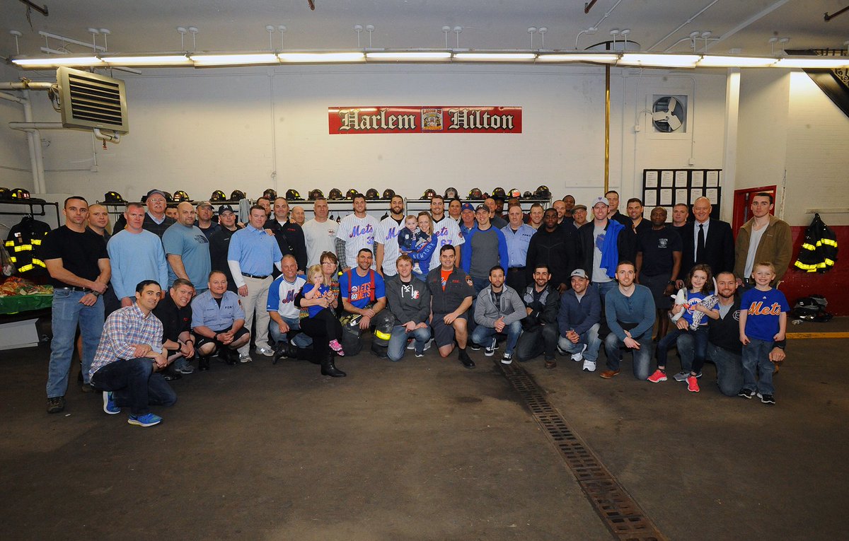 FDNY's tweet photo. Thank you @mets for an uplifting visit with the family of #FDNY Lt. Michael Davidson and members of #Engine69 and #Ladder28 https://t.co/2DuIvOEYwE