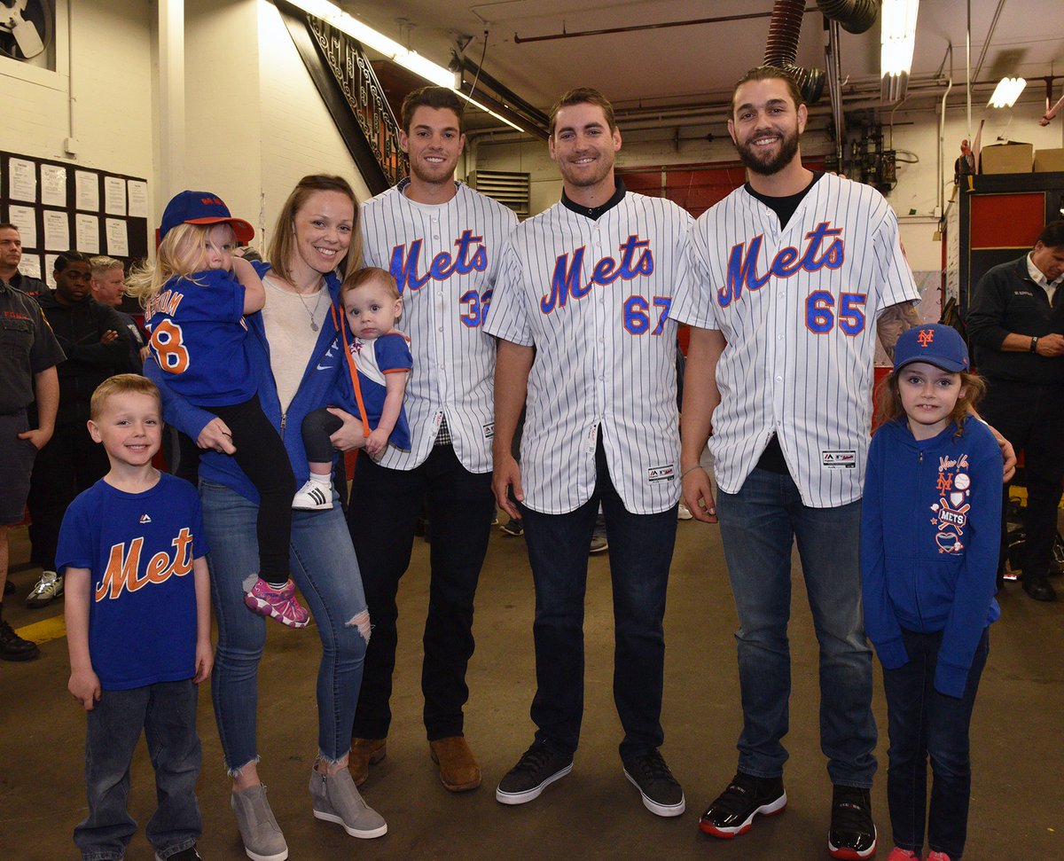FDNY's tweet photo. Thank you @mets for an uplifting visit with the family of #FDNY Lt. Michael Davidson and members of #Engine69 and #Ladder28 https://t.co/2DuIvOEYwE