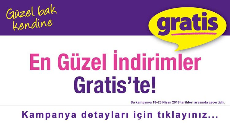 Kampanyabildir's tweet photo. Gratis 18 Nisan 2018 Çarşamba günü başlayacak kampanya fırsatları!
https://t.co/8DwxKm1kQI

#gratis #indirim #kampanya #alışveriş #haftasonu https://t.co/LVobICX4TJ