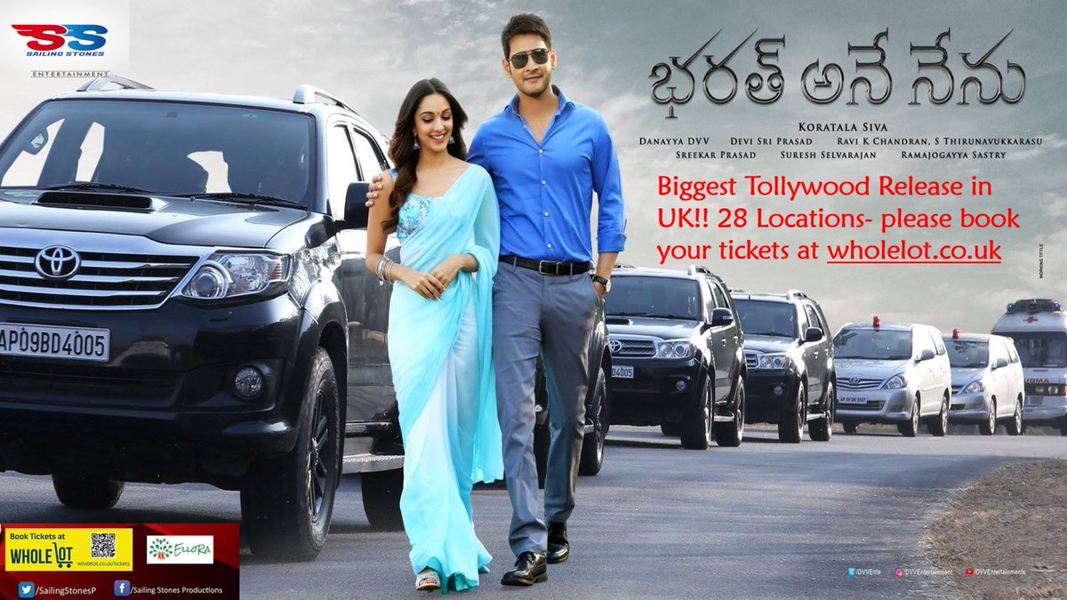 Biggest Tollywood release in UK- Mahesh Babu starrer Bharat ane nenu! Kingston Odeon IMAX, Uxbridge IMAX, Greenwich IMAX, Cardiff IMAX, Please book your tickets now at wholelot.co.uk/ticket/bharat_…
desibazar.co.uk/bharath-ane-ne…, <a href="/Telugu360/">Telugu360</a> <a href="/TV9Telugu/">TV9 Telugu</a> ,<a href="/YouTube/">YouTube</a> ,<a href="/BharathAneNenu/">భరత్ అనే నేను ✍️</a>