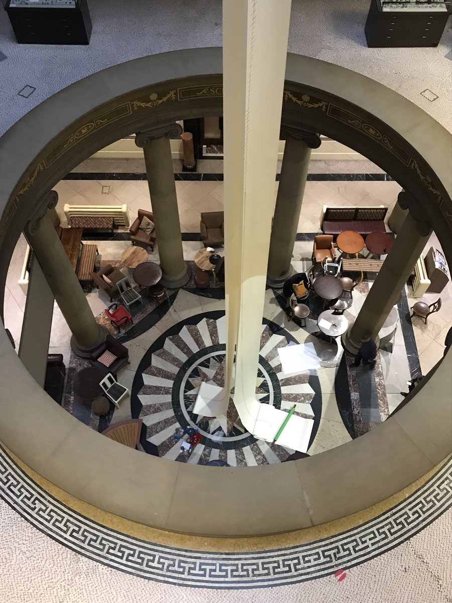 IntoBetterShape's tweet photo. It’s up! Possibly the longest hung #screeenprint,.... get back to us if not. Thank you creators @johshoj @magdastawarska and installing talent @Devreesse @T_Arty_burns keen eyed spotter @1lubaina ❤️#HardTimes #intoabettershape..com @HarrisPreston look to the skies!#24meters https://t.co/CTJIF6WOiX