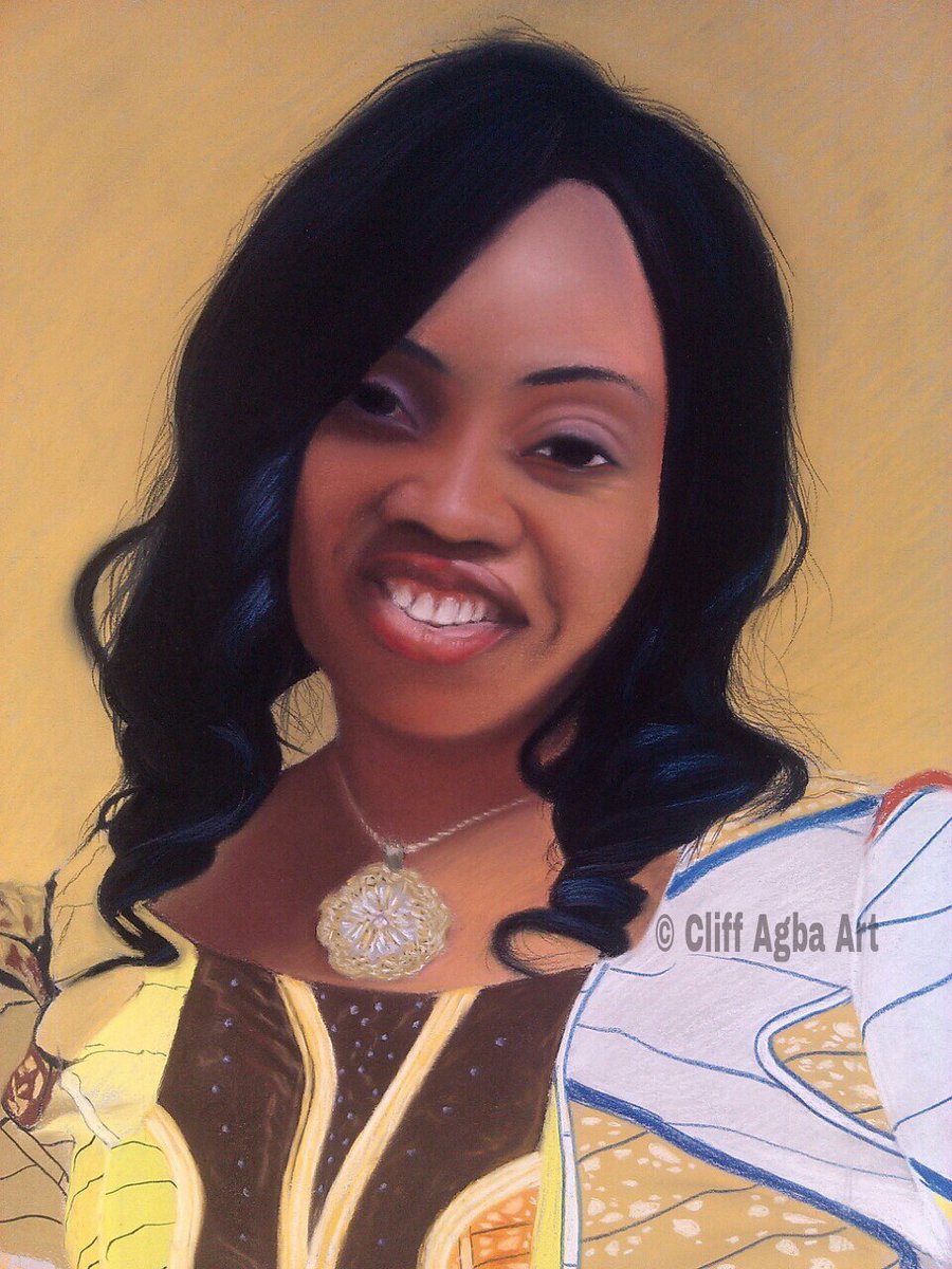 Progress shot of my painting. ChalkPastel on chipboard. LIKE and RT. #WeAreNigerianCreatives #creativity #portraits