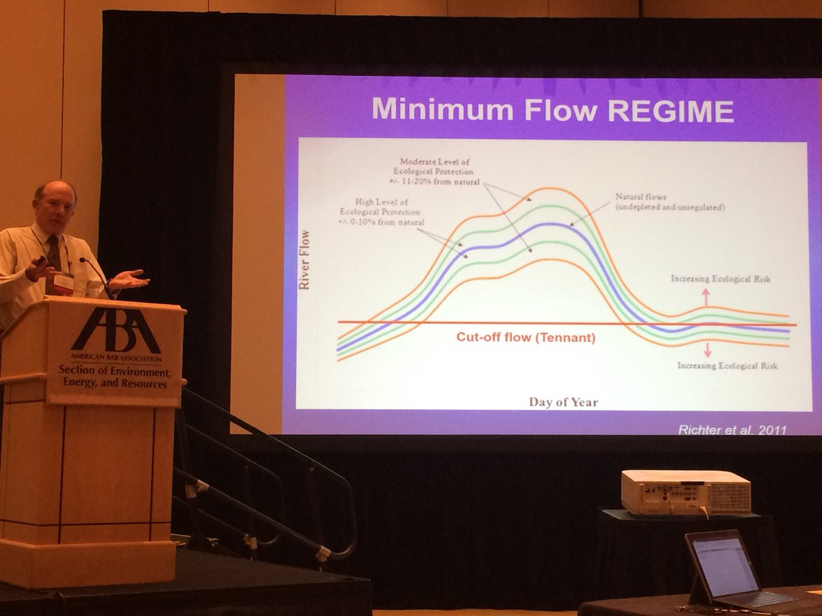 BamaConservator's tweet photo. Tom Annear from the Instream Flow Council brings @SustainWater33 and @nature_org science into the complex legal discussion of instream flow policy and law @ABAEnvLaw #WaterLaw. #WetWater + #PaperWater. #DontSayMinimumFlow. https://t.co/m7HdQoCRfh