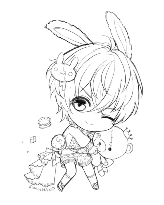 chibi Hinata ^ q ^ ,,
#wip #夢100 #yume100th 