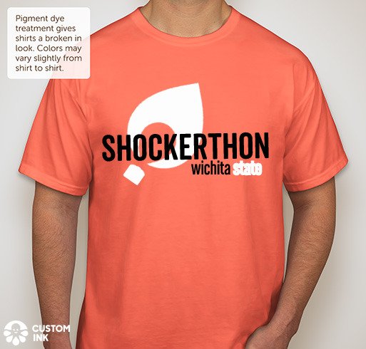 SHOCKERTHON's tweet photo. Hey Shockers! Register for the BIG EVENT at https://t.co/SnAQ8OmBA3 by April 23rd if you want to be guaranteed a one-of-a-kind SHOCKERTHON t-shirt! Shirts are limited and will be provided on a first come, first serve basis, so don’t wait! #ShoxFTK https://t.co/zI8kGpZFUc
