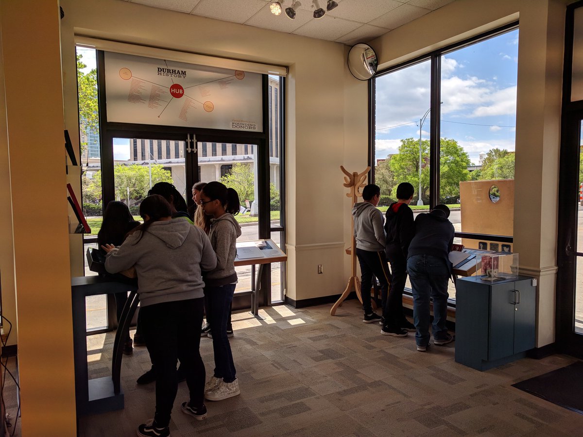 Learning our Durham history at the Durham history hub. Our 6th graders are great little scholars.
<a href="/DurhamHistory/">Museum of Durham History</a> <a href="/Carrington_DPS/">Carrington Middle School (DPS)</a>
#local #durham #esl