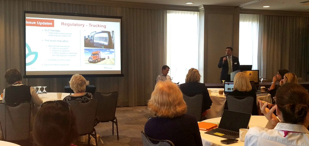 American_Hort's tweet photo. Our very own @TalColey and #CapitolCraig addressing the crowd at the @nlae Conference today talking #trucking regulations and #labor https://t.co/DU3x5LT0QI