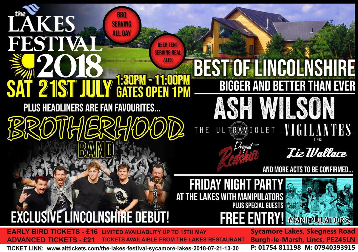 ProRedshiftBand's tweet photo. The Lakes Festival 2018. Who’s down? Many more summer announcements to come!
#projectredshift #festival #summer #2018 #skegness #rockband #sun #vigilantes #theultraviolet #brotherhood #hardrock #donbroco #neckdeep #royalblood #falloutboy https://t.co/cVJ5iwHWKv