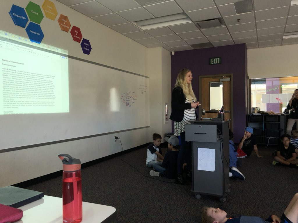 MisterCMaine's tweet photo. Now that we’ve seen the backyards &amp; heard the needs, teams are writing a proposal for yard they want to design. Looking over model proposal, looking at claim/reasoning, details, &amp; strong closing statement. Time to write! #D39C #ELAchat @mindyahrens1 @Ms_Youngren https://t.co/2DzspRmYwx