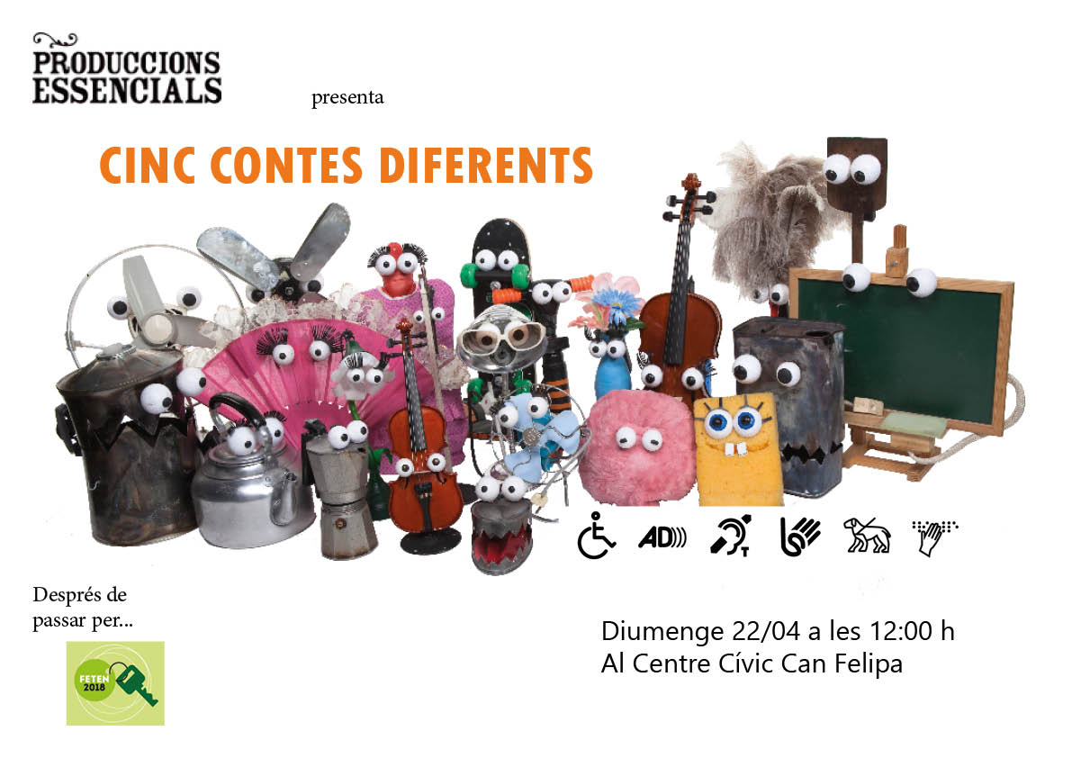 produessencials's tweet photo. 💥🤩🤩🤩
Aquest diumenge us esperem al Centre Civic Can Felipa amb històries molt divertides i afables! No us perdeu per res del món l'espectacle accessible "Cinc contes diferents" família!
https://t.co/HcSHXA4A3M
#teatrefamiliar #teatredobjectes #espectacle #accessible #inclusiu https://t.co/fUPL0osghE