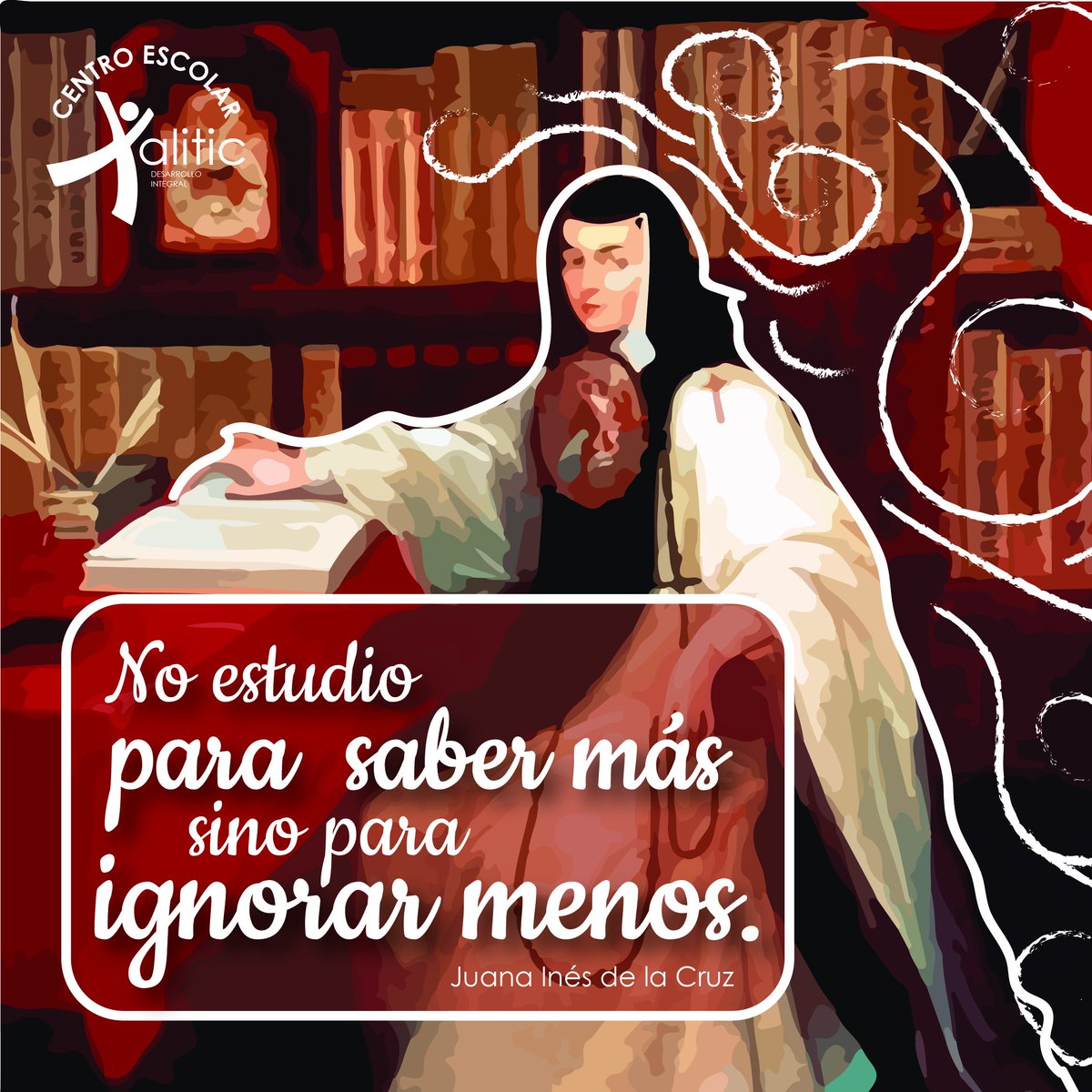 Hoy, 17 de abril, conmemoramos el aniversario luctuoso de Sor Juana Inés de la Cruz, una de las máximas exponentes del Siglo de Oro en la Literatura Novohispana. 
Recordamos a una gran literata y mujer mexicana. #Xalapa  #Coatepec #México #SorJuanaInesdelaCruz